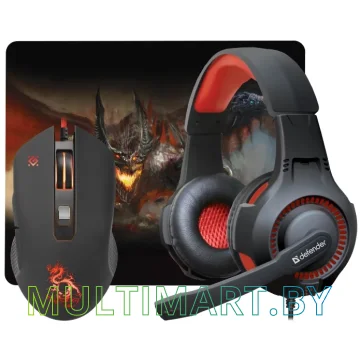 Комплект мышь с ковриком + наушники Defender Devourer MHP-006